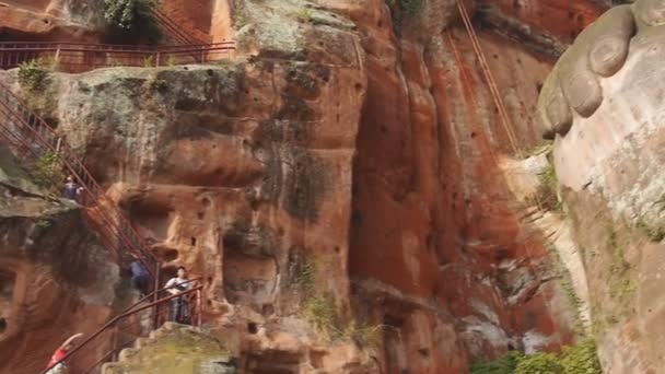 Leshan. Legnagyobb Buddha a világban — Stock videók