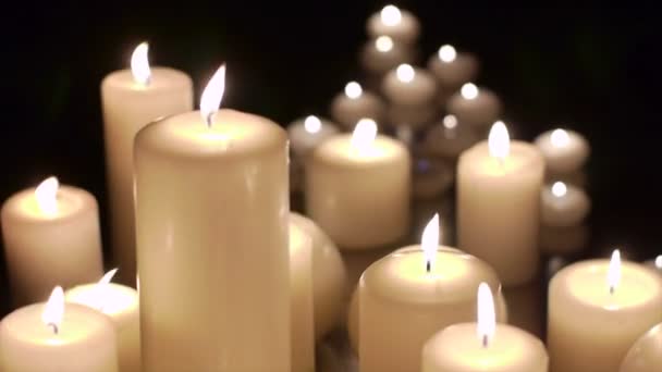 Velas desligadas — Vídeo de Stock