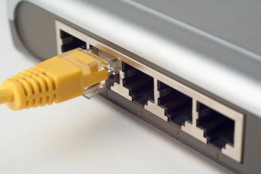 Ethernet kablo yakın çekim