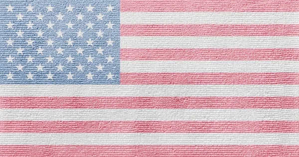 American flag on a fabric texture — Stock Photo, Image