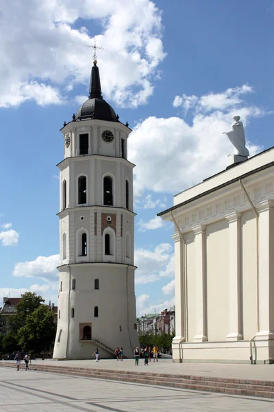 Szent Péter-székesegyház és a bell tower-Vilniusban tér — Stock Fotó