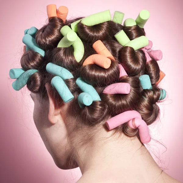 Saç curlers — Stok fotoğraf