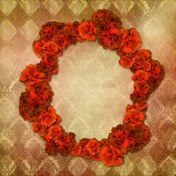 Vintage grunge background with roses — Stock Photo, Image