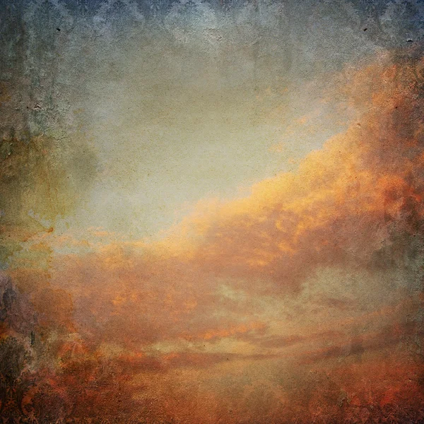 Gökyüzündeki bulutlar ile antika arka plan — Stok fotoğraf