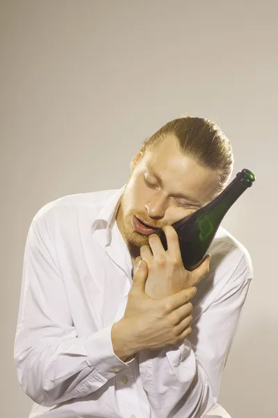 Ember, részeg, és fáradt — Stock Fotó