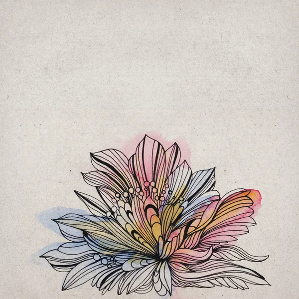 꽃과 함께 빈티지 누추한 세련 된 배경 — 스톡 사진
