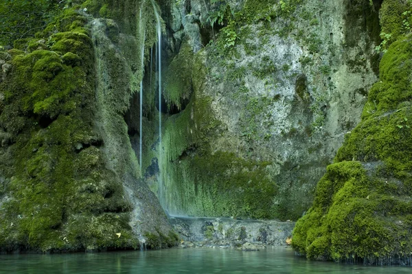 Moosiger Wasserfall — Stockfoto