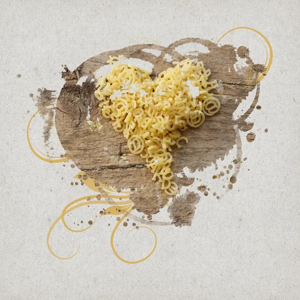 Vintage Background Design with Noodles — Stock Image Vintage Background Design with Noodles Royalty Free Stock Photos