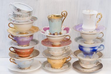 güzel shabby chic antika kupa
