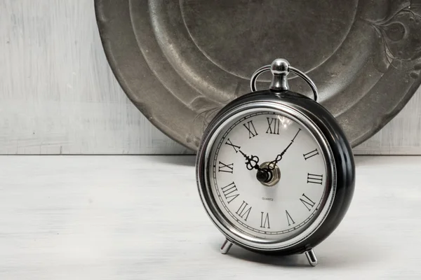 Little shabby chic alarm clock — Stock Photo, Image