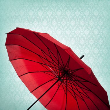 Kırmızı şemsiye arka plan