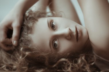 güzel, şehvetli kız