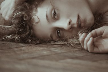 güzel, şehvetli kız