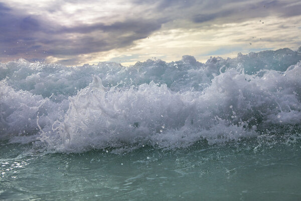 Waves at Anse Lazio Seychelles