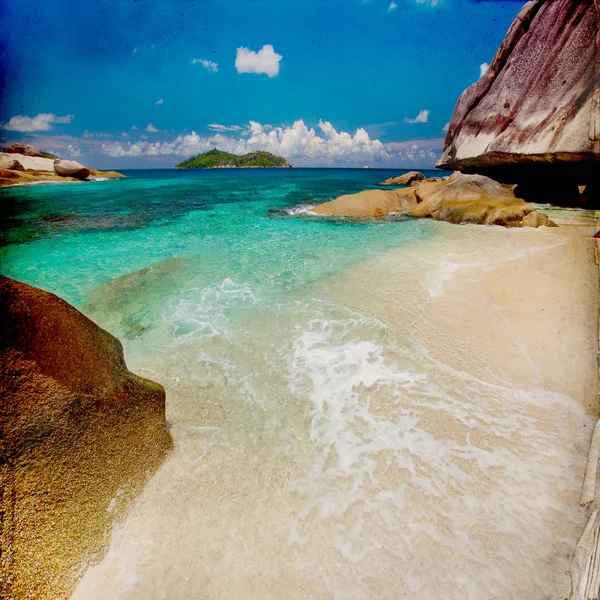 Dream Beach - Felicité Island Background — Stok fotoğraf