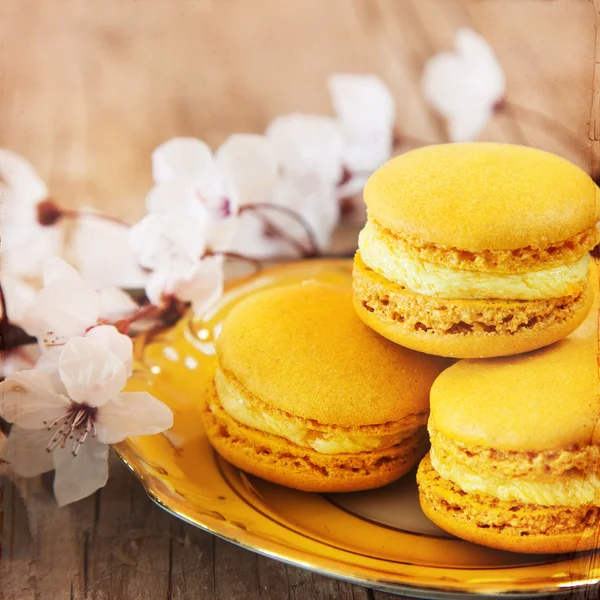 달콤한 macarons 배경 — 스톡 사진