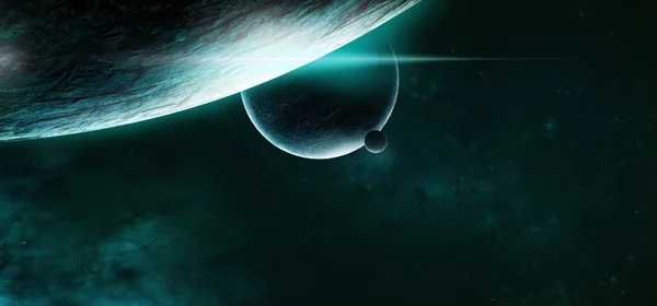 Planets on a starry background — Stock Photo, Image