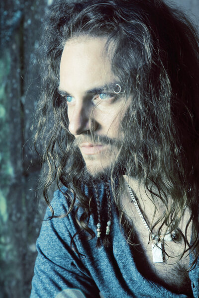 Young, attractive man close up