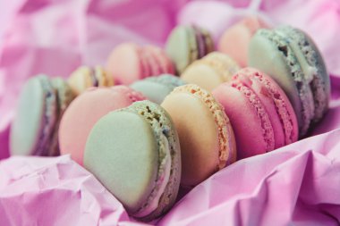 Shabby Chic Background with Macarons clipart