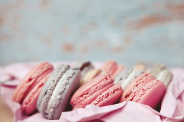 Shabby Chic Background with Macarons clipart