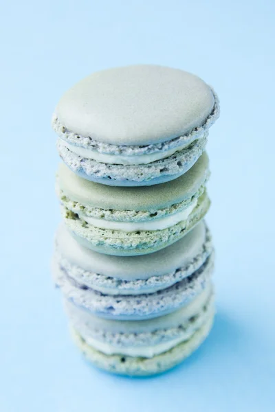 Shabby chic bakgrund med macarons — Stockfoto