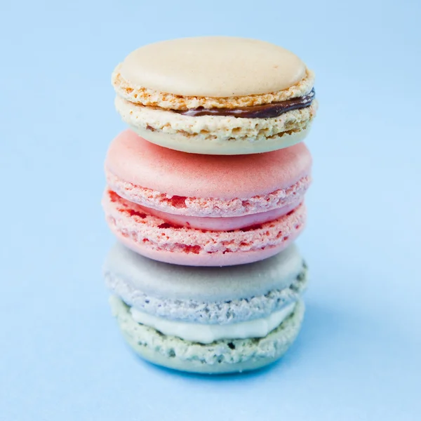 Shabby chic bakgrund med macarons — Stockfoto