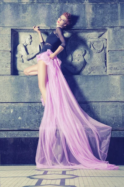 Beautiful, romantic gothic styled woman — Stock Photo, Image