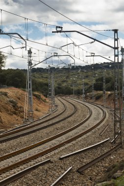 tren yolu ile peyzaj