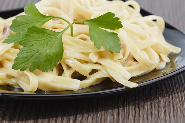 Tagliatelle with parmesan cheese — Stock Photo, Image