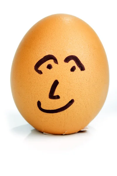 Αυγό με ένα ζωγραφισμένο στο πρόσωπό — Φωτογραφία Αρχείου