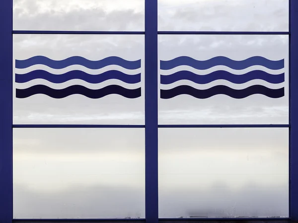 Perspex walls with maritime symbols — Stock Photo, Image
