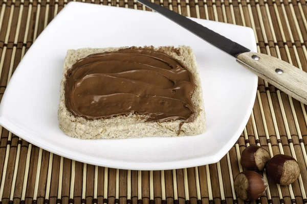 Bröd med choklad — Stockfoto