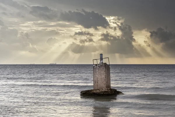 Vértice geodésico en el mar — Foto de Stock