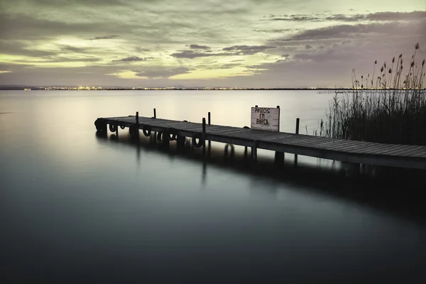 Λίμνη Albufera από Βαλένθια Ισπανία υδροβιότοπους της Μεσογείου — Φωτογραφία Αρχείου