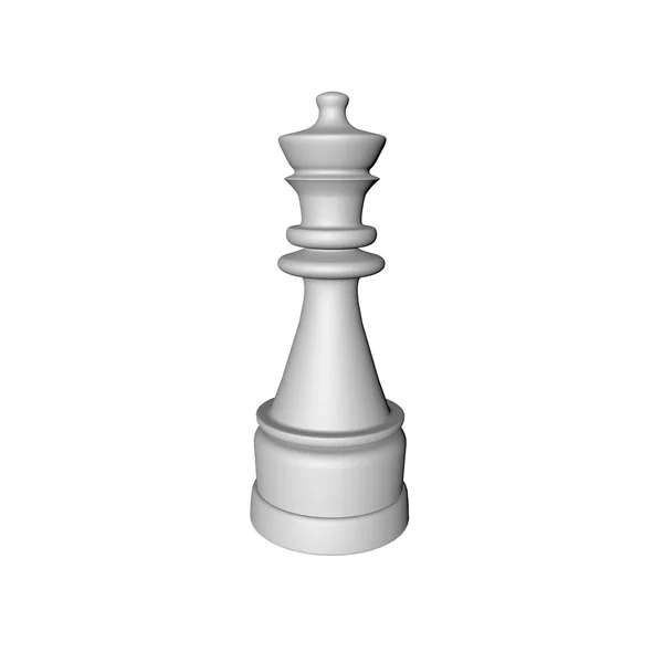 Chess Queen on White — Stock Photo, Image