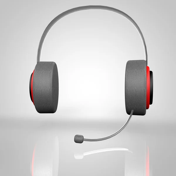 Headphones with microphone — Stock Photo, Image