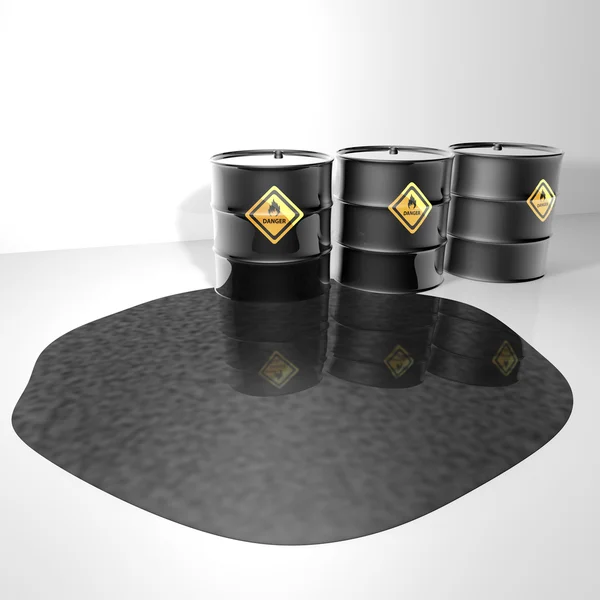 桶的石油 — 图库照片