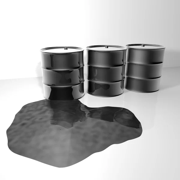 Barrels of petroleum — Stock Photo, Image