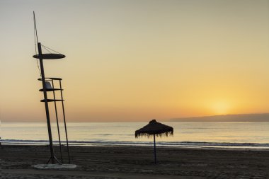 gün batımında deniz manzara