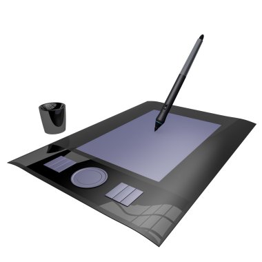 3D render grafik tablet
