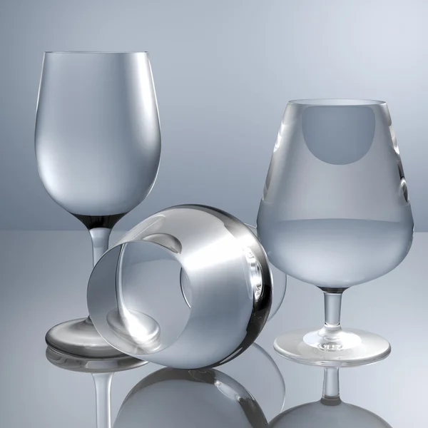 3d renderizar gafas de cristal — Foto de Stock