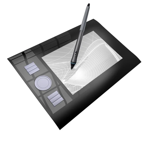 3D render grafik tablet — Stok fotoğraf