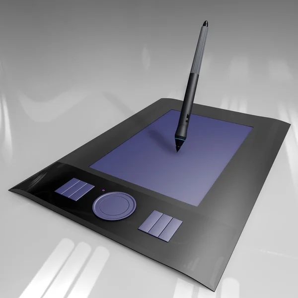 3D render grafik tablet — Stok fotoğraf