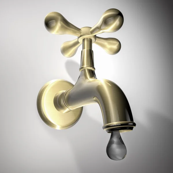 Illustration of a leaky faucet — Stock Photo, Image