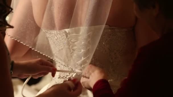 Svatební šaty — Stock video