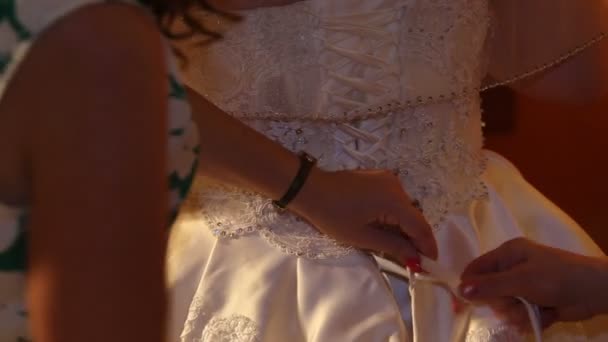 Vestido de novia — Vídeos de Stock