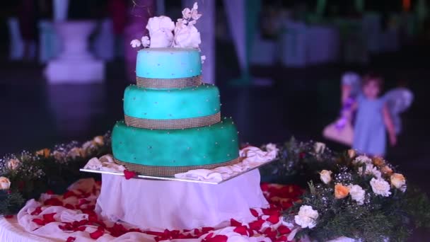 Düğün pastası — Stok video