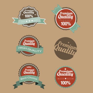 Premium Kalite etiketleri retro tarzı vektör