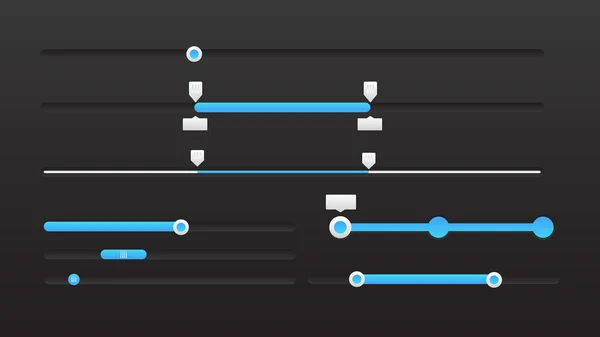 Sliders e botões de rolagem — Vetor de Stock