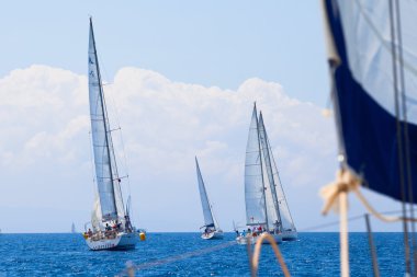sırasında yelkenli yarışı yelken ve eğlenceli kupa 2012 tekneler rakipleri